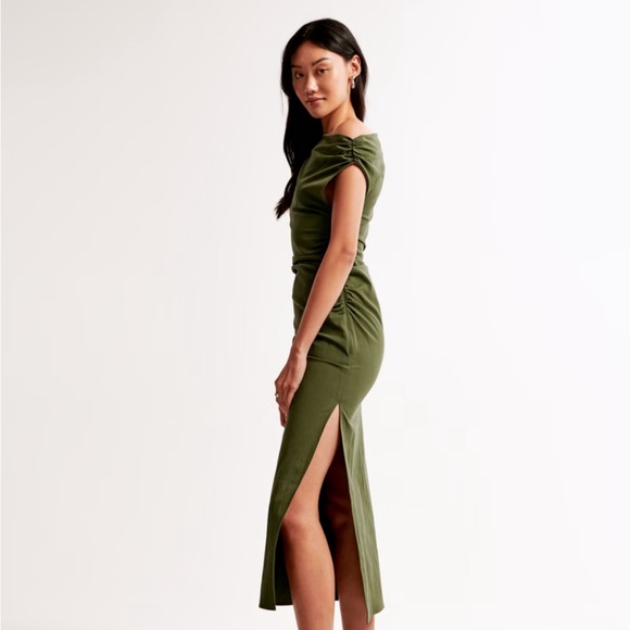NWT Abercrombie midi green dress - Picture 2 of 9